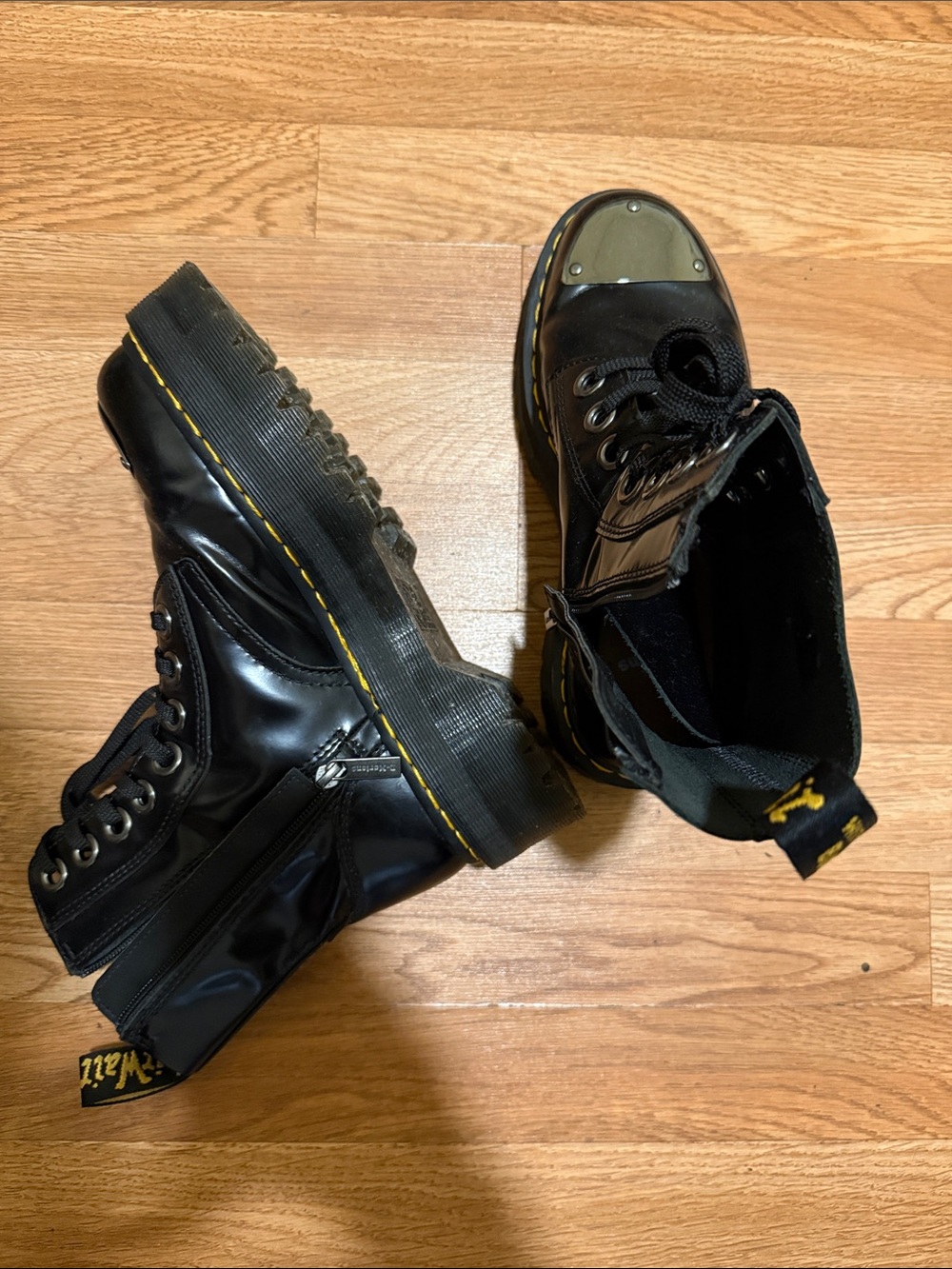 Dr. Martens Black Leather Jadon Platform